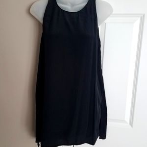 TWO Athleta Silk Sleeveless Blouses Tank Top Black